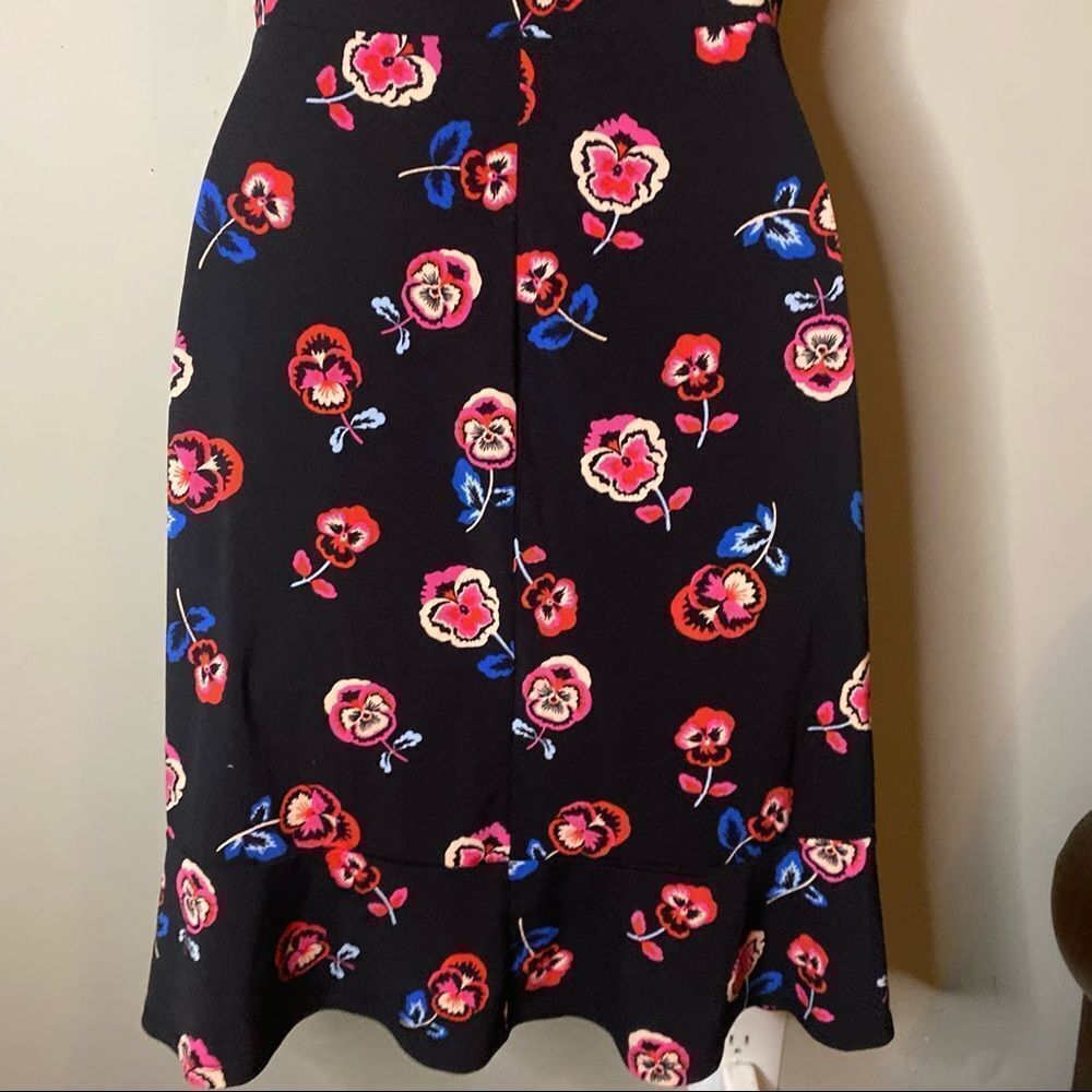 EXPRESS Black Floral Open Cut Sleeveless Midi Dress - Picture 7 of 10